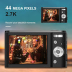 2.7k Full Hd 44mp 16x Zoom 2.88 Digital Camera for Kids - Silver