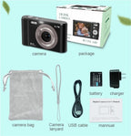 2.7k Full Hd 44mp 16x Zoom 2.88 Digital Camera for Kids - Silver