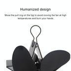 Efficient 4-blade Heat-powered Stove Fan - Aluminum - Silver