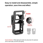 Aluminum Cage for Dji Action 2 - Cnc Alloy - Titanium Color