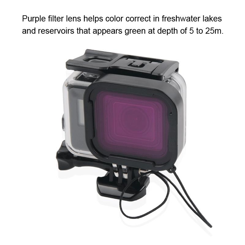 Waterproof Housing Case for Gopro Hero6 / 5 with Touch Screen Back Cover - 45m