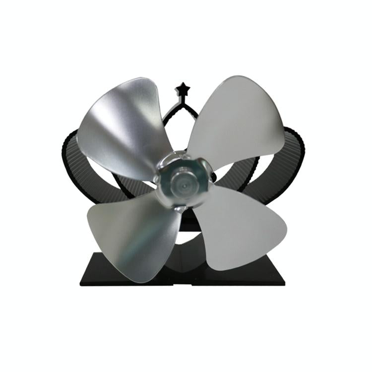 High Temperature 4-blade Heat Powered Stove Fan for Fireplaces - Bronze
