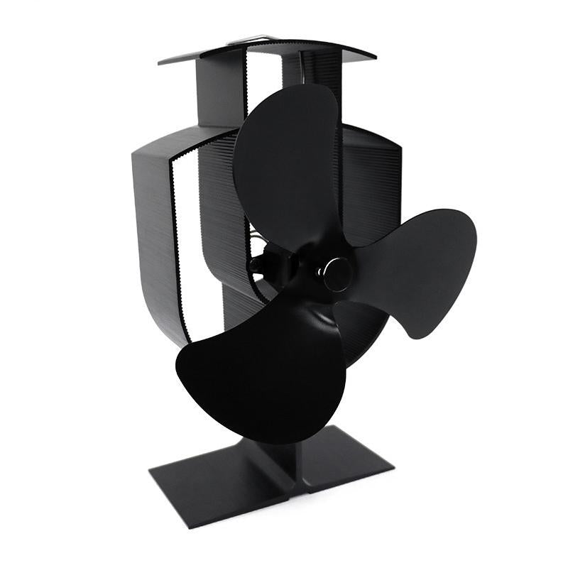 High-temp Metal Heat-powered Stove Fan - 3 Blades - Bronze
