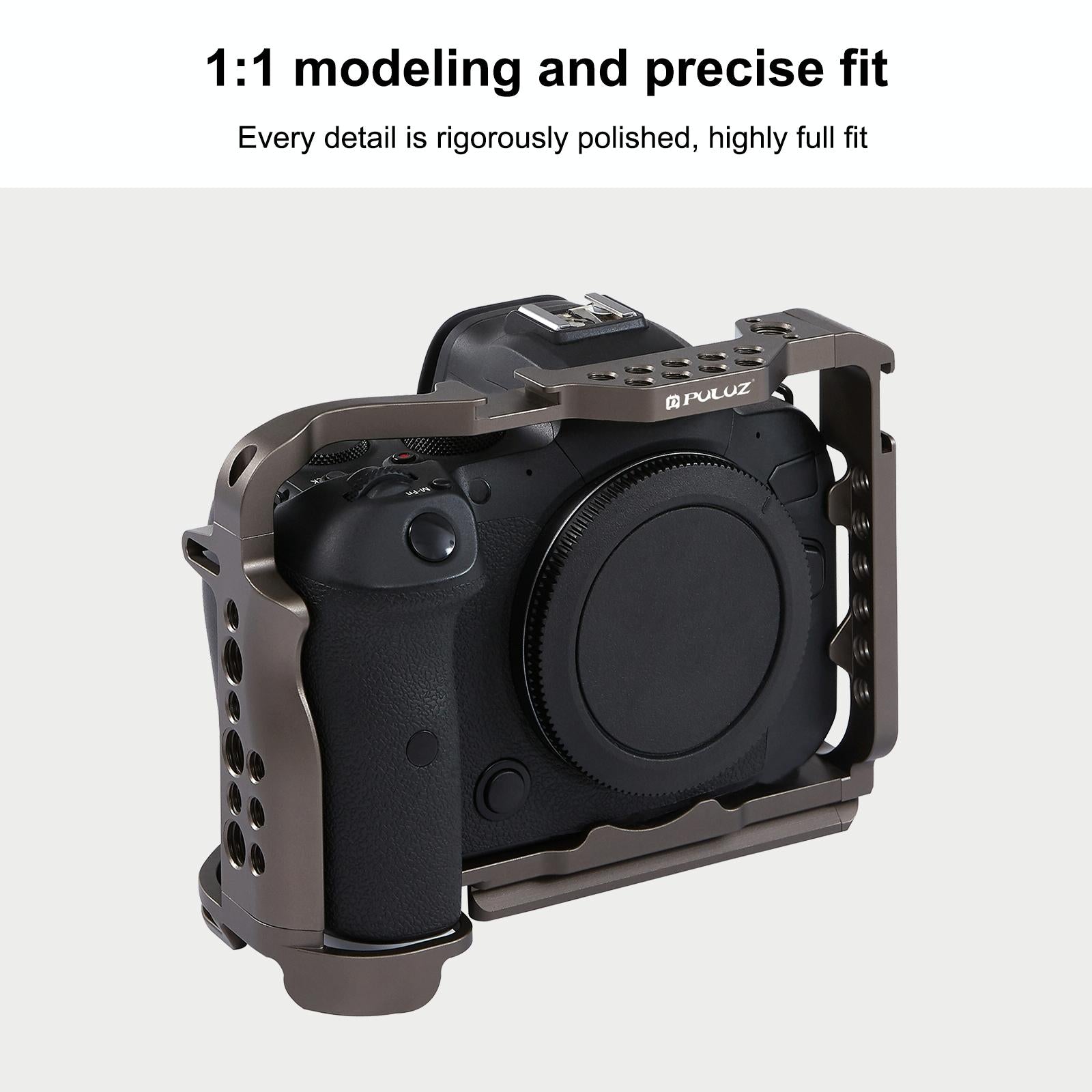Video Camera Cage Stabilizer - Handleless Bronze for Canon Eos R5 / R6