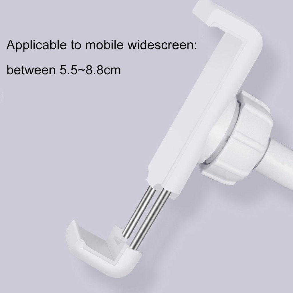Universal Cell Phone Holder with Selfie Ring Light for Studio Recording and Live Broadcast - White