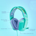 Foldable Wired Gaming Headset With Mic - White