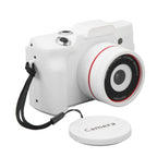 Hd 720p Recording Flip Screen Digital Camera with Interchangeable Lens and Infrared Lens - White