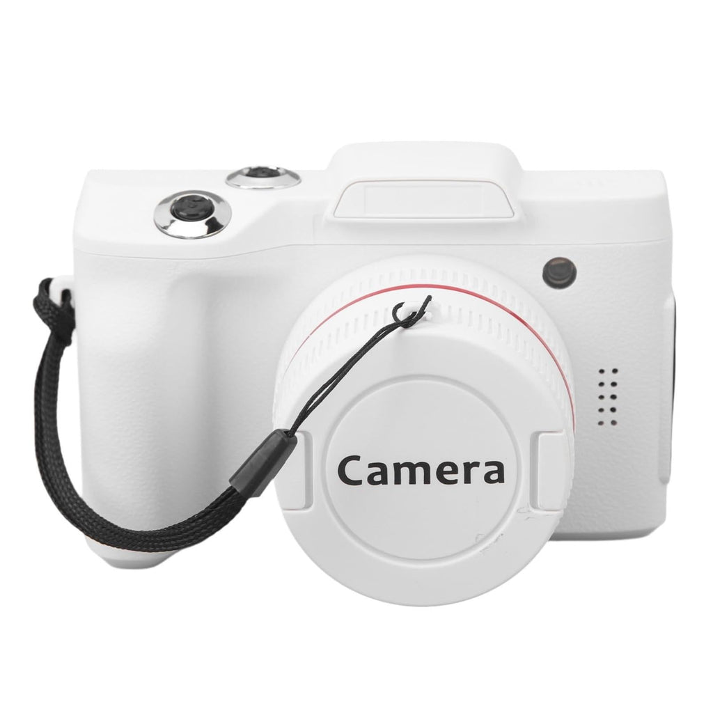 Hd 720p Recording Flip Screen Digital Camera with Interchangeable Lens and Infrared Lens - White