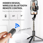 Bluetooth Gimbal Stabilizer with Remote and Tripod - White