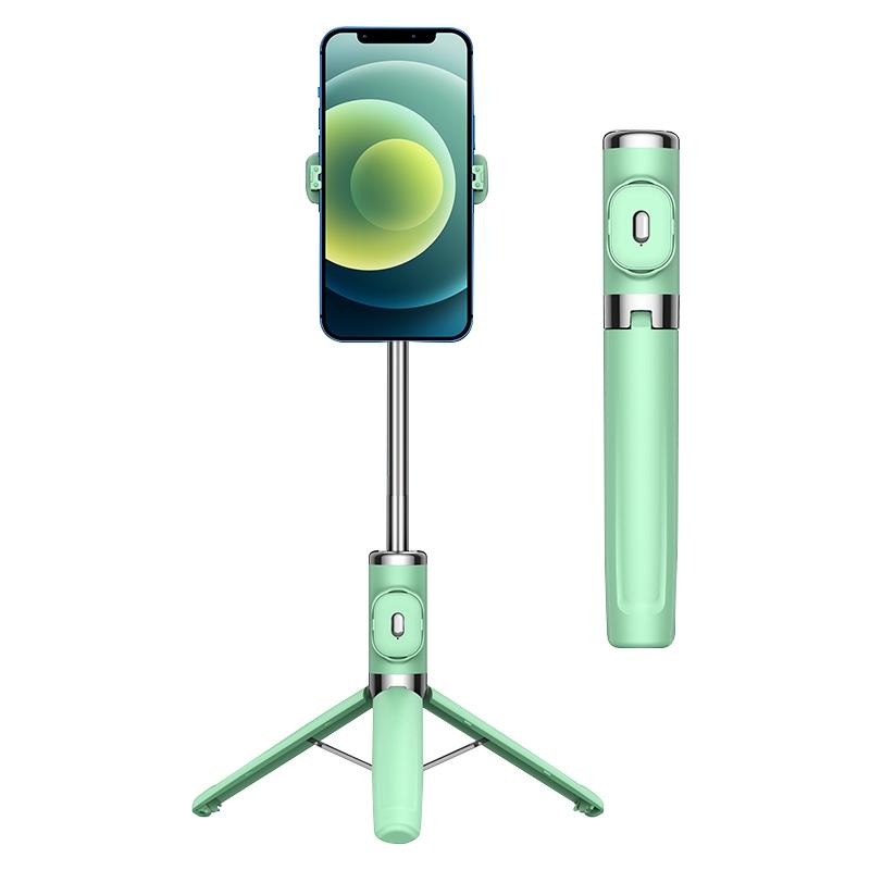 Wireless Selfie Stick with Remote Tripod - Compact Design - Yellow