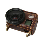 Genuine Leather Protective Case for Gopro Hero4 with Litchi Texture and Sling