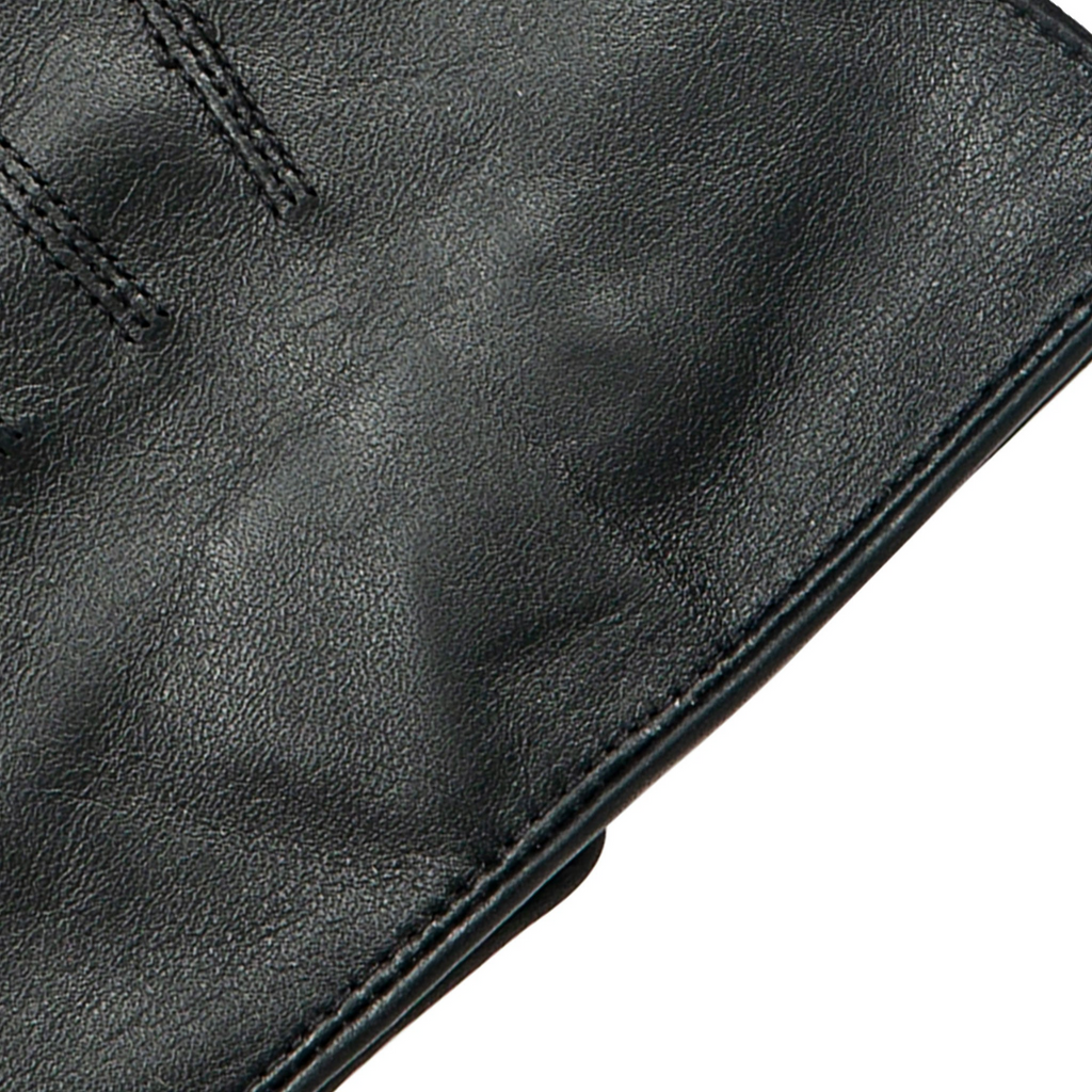 Dents Mens Sandhurst Three-Point Leather Unlined Officers Gloves in Black - 7.5