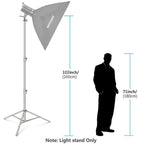 1Pcs Hridz 260cm Stainless Steel Heavy Duty with 1/4" to 3/8" adapter for Studio Softbox, Monolight and Other Photographic Equipment - 1-Stand
