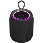 EFM Austin Mini Bluetooth Speaker with LED Colour Glow - Charcoal Black