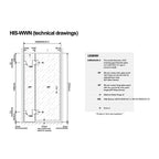 90x80cm Corner Frameless Shower Screen with Gold Brackets and SS Hinges, Round Handle
