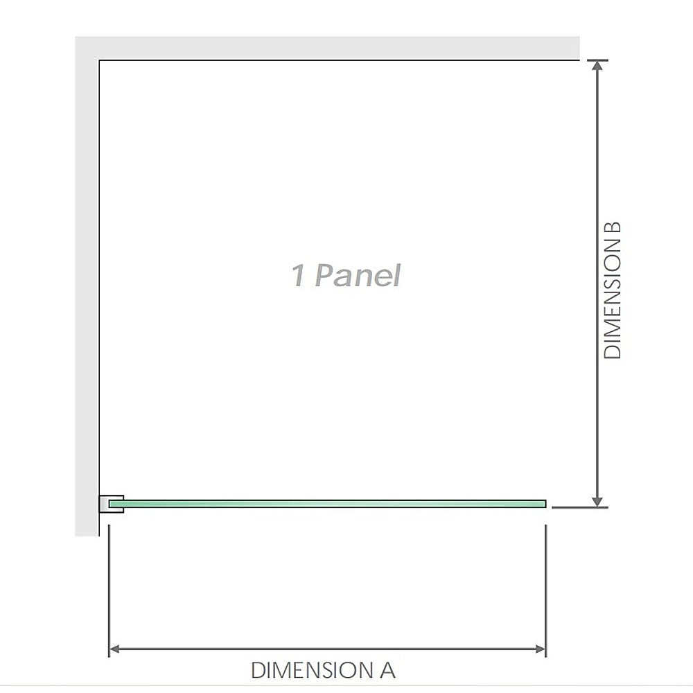 90x80cm Corner Frameless Shower Screen with Gold Brackets and SS Hinges, Round Handle