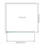 90x80cm Corner Frameless Shower Screen with Gold Brackets and SS Hinges, Round Handle