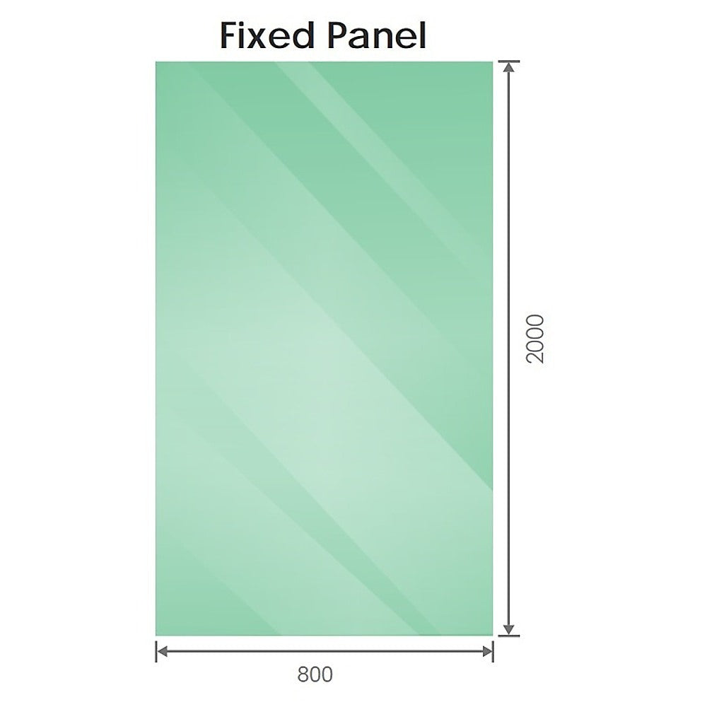 90x80cm Corner Frameless Shower Screen with Gold Brackets and SS Hinges, Round Handle