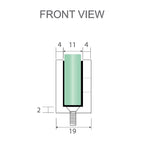 90x80cm Corner Frameless Shower Screen with Gold Brackets and SS Hinges, Round Handle