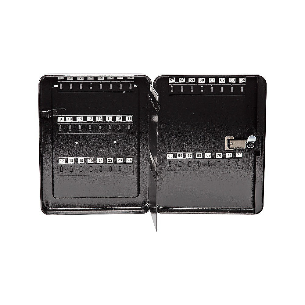 Key Cabinet Lock Box – 72 Key Capacity Wall Mount Secure Storage Organizer