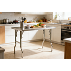 Stainless Steel Kitchen Bench Folding Commercial Prep Work Table 122x61cm