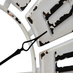 Large Antique White Roman Numeral Wall Clock 84cm