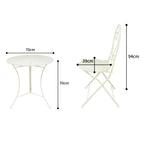 Bordeaux 3pc Setting Round Table + 2 Chairs