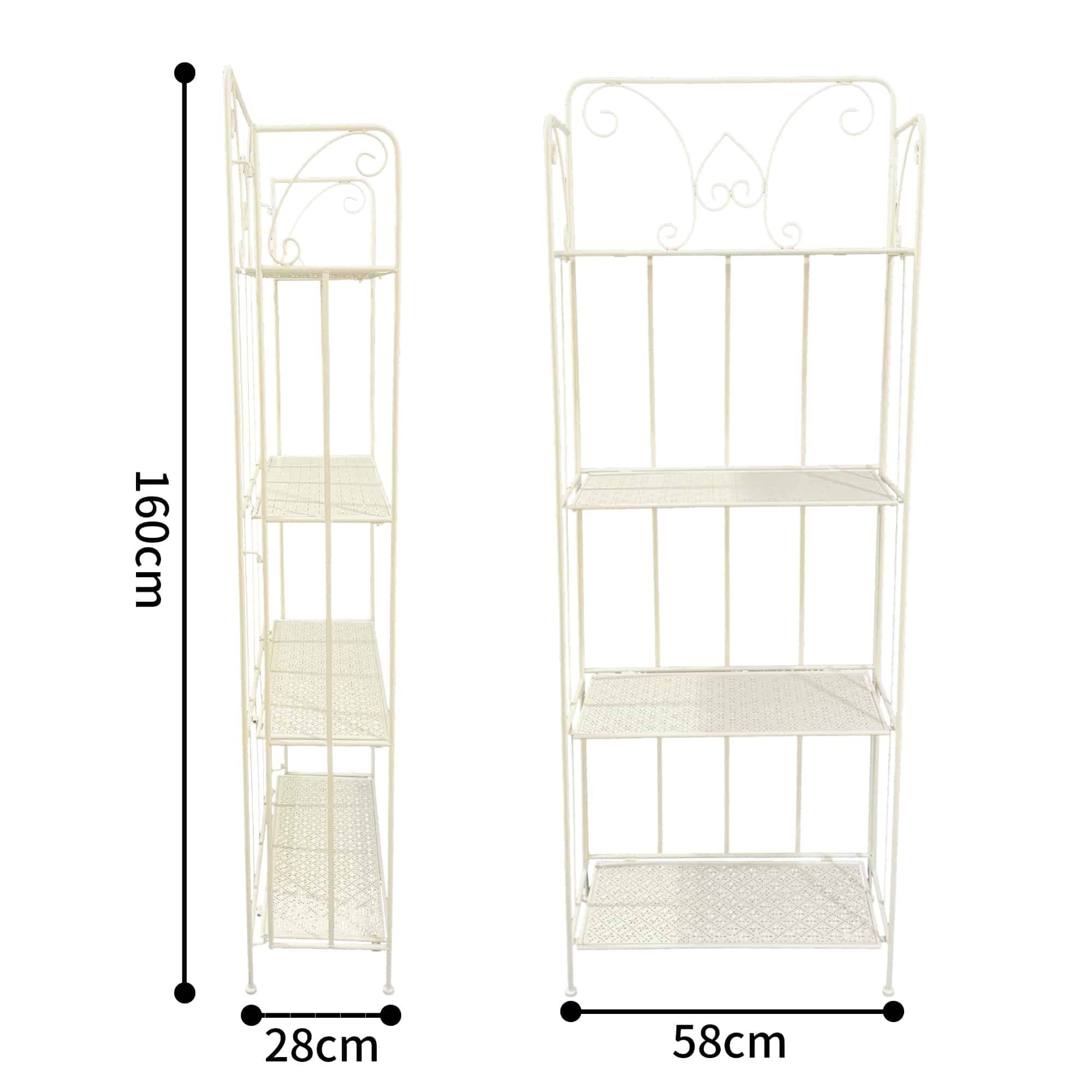 Bordeaux Baker Stand 4-Shelf Unit 160cm