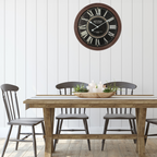 Vintage-Style 'Delcampe' Glass-Front Wall Clock 70cm