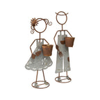 Set 2 Asst Farm Kid Planters 29x82cm