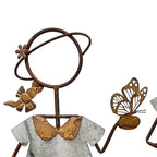 Set 2 Farm Kids - Girl W Pot Planter Assorted 30x80cm