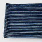 Sushi Plate 24cm Blue Contour Glaze
