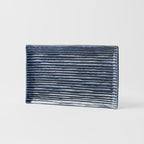 Sushi Plate 24cm Blue Contour Glaze