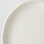 Onigiri Shaped Plate 25cm Shell White Glaze