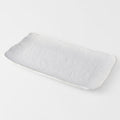 Platter Rectangular 35cm Shell White Glaze