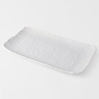 Platter Rectangular 35cm Shell White Glaze