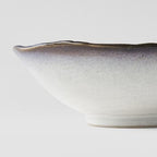 Bowl Leaf Shape 24cm Sky Blue Glaze