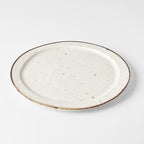 Plate Organic Flat 25.5cm Piro Piro Glaze