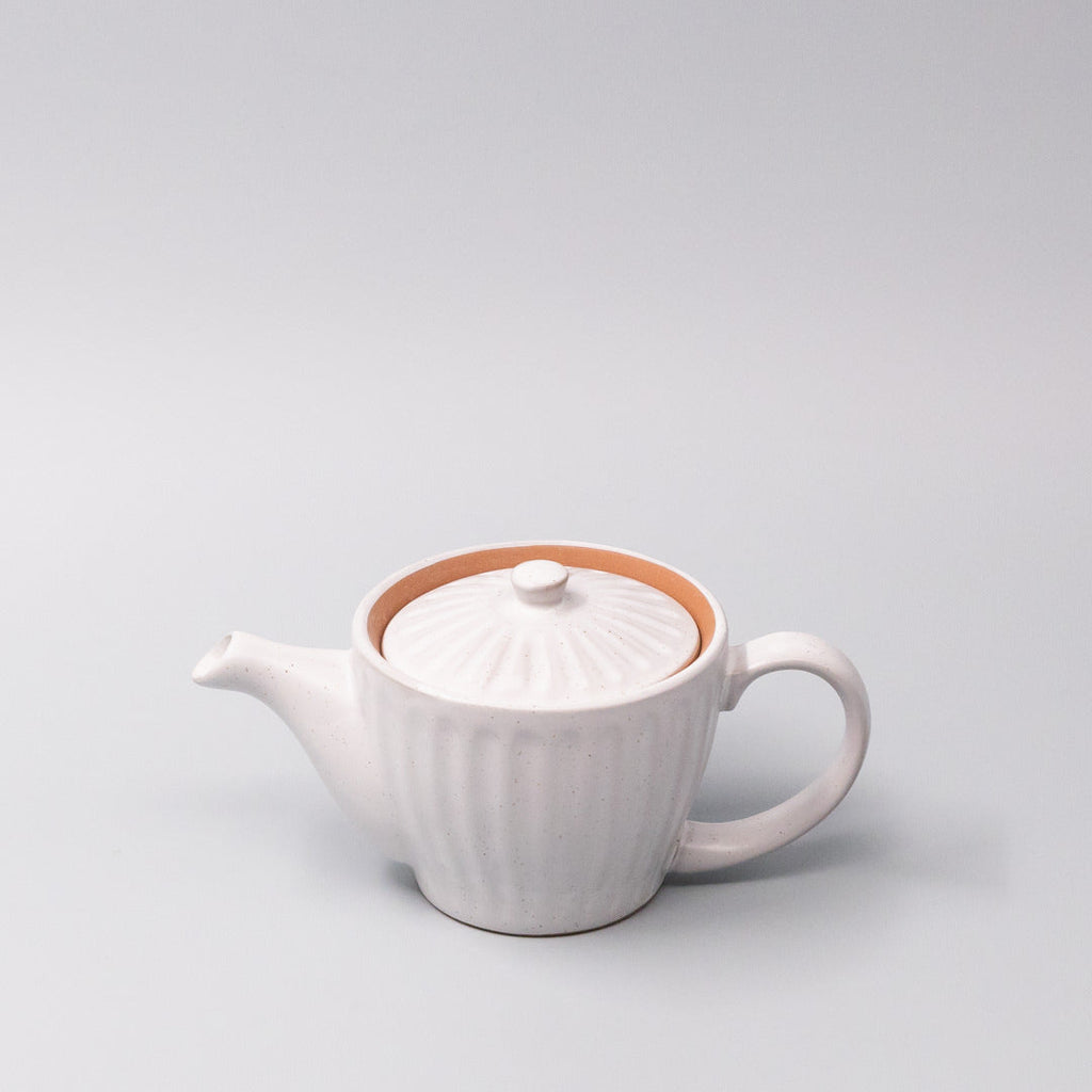 Teapot 480ml Speckled White Ridge Glaze