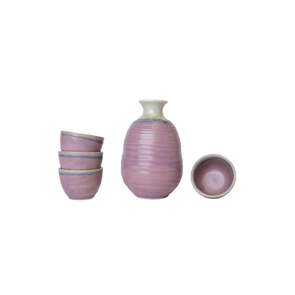 Sake Set for Four 280ml Lilac Glaze