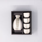 Sake Set for Four 330ml White Abacus Glaze