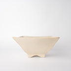 Fluted Bowl Square 21x21cm Oatmeal Glaze