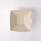 Fluted Bowl Square 21x21cm Oatmeal Glaze