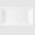 Platter Rectangular 33cm White Blossom Glaze
