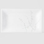 Platter Rectangular 33cm White Blossom Glaze