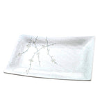 Platter Rectangular 33cm White Blossom Glaze