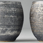 Cup Set Sho Chu 2pcs 320ml Silver Bronze Glaze