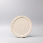 Plate Organic Flat 25.5cm Craft White Glaze