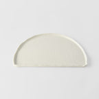 Half Moon Plate 27cm Ivory White Glaze