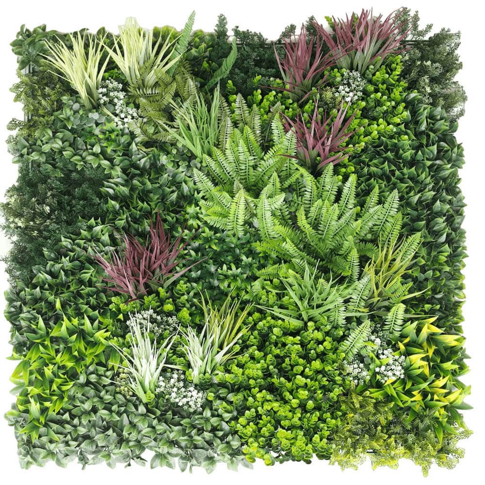 Premium Urban Greenery Artificial Vertical Garden / Fake Green Wall UV Resistant 1m x 1m (Exclusive Model Arriving Mid Sep)